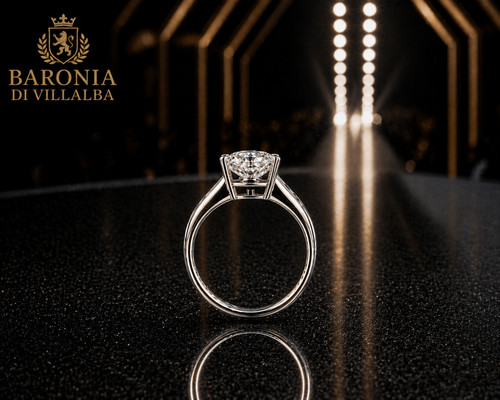 Anello solitario oro - ct.,