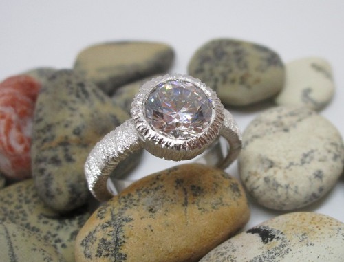 Anello solitario argento - anello,