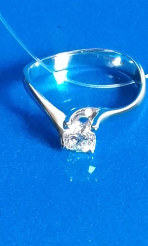 Anello oro bianco con - anello,