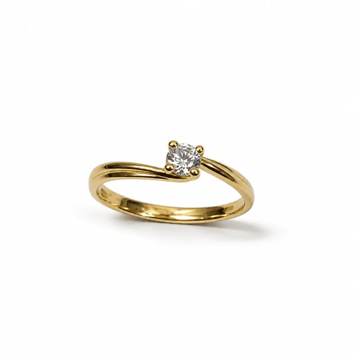 Anello solitario oro 18k - solitario,