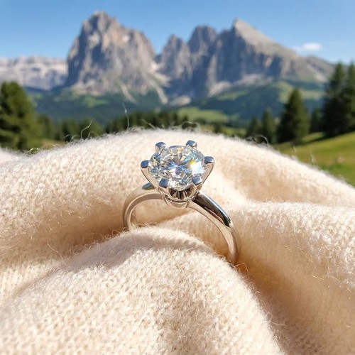 Anello solitario ginevra con - anello,