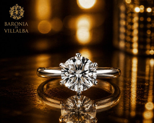 Anello solitario oro - 2,00,