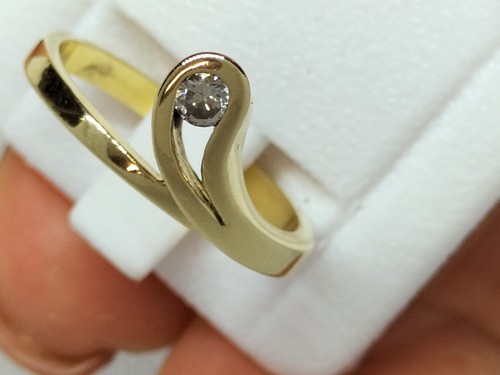 Anello oro con brillante - anello, 18