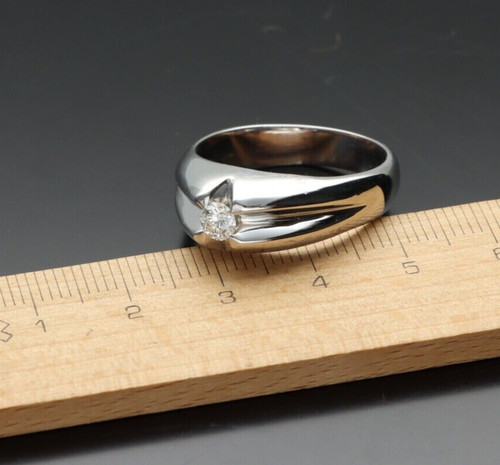 Anello solitario uomo oro - anello,