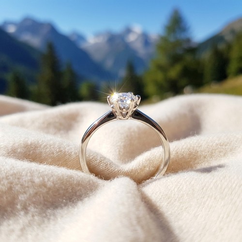 Anello solitario margherita - solitario,