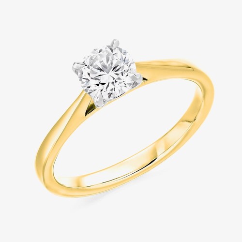 Anello solitario oro giallo - oro,
