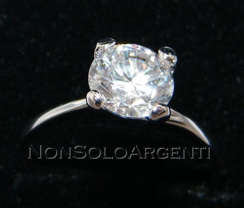 Anello solitario argento 925 - solitario,
