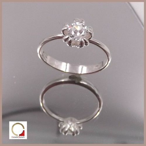 Anello solitario argento - anello,