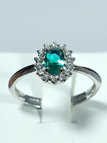 Anello donna oro - bianco, 18kt