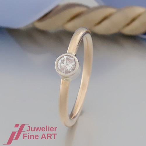 Anello solitario classico con - anello,