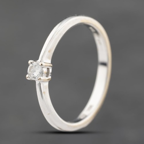 Anello solitario oro bianco - solitario,
